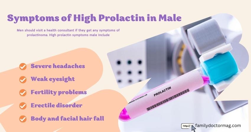 Symptoms of High Prolactin in Male